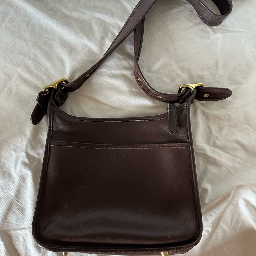 Coach Vintage Large Legacy Zip Dark Brown Leather Shoulder Bag - Picture 5 of 15
